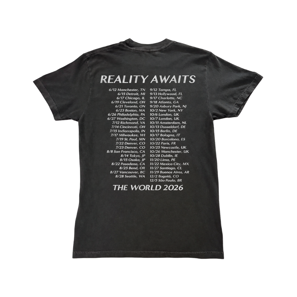 Reality Awaits 2026 Tour Tee
