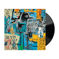 A vinyl record with a colorful, graffiti-style artwork on the album cover.
